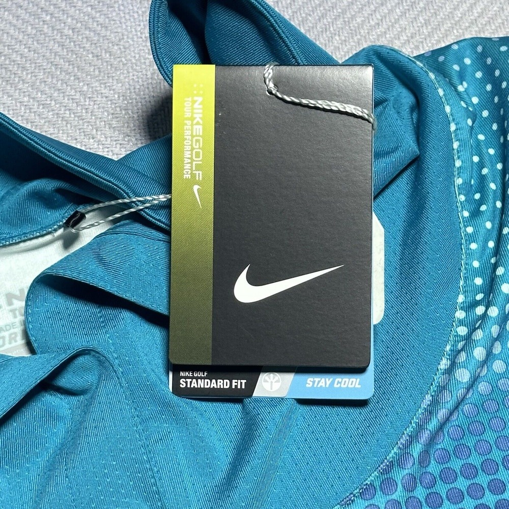 NEW Nike Tour Golf Performance Dot Geometric Print Polo Shirt Womens Large NWT‎ - Picture 3 of 16